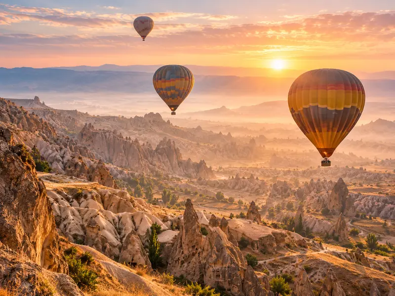 Globos aerostáticos sobre Capadocia